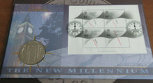 Load image into Gallery viewer, 2000 ISLE OF MAN 1 CROWN BIG BEN THE NEW MILLENNIUM BENHAM SILK PNC + COA
