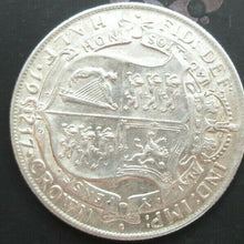 Load image into Gallery viewer, 1917 GEORGE V BARE HEAD FIRST COIN HALF 1/2 CROWN SPINK 4011 CROWNED SHIELD Cc1
