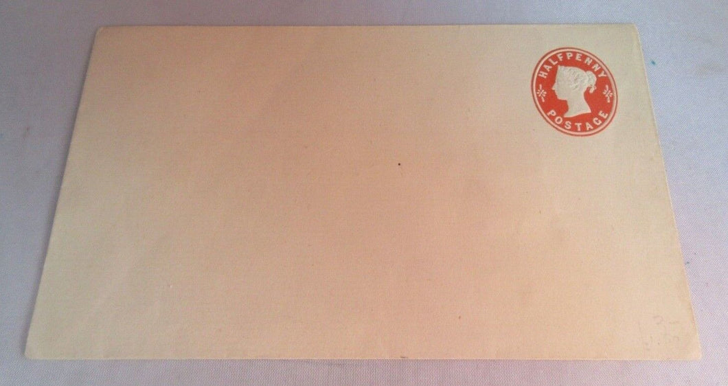 QUEEN VICTORIA HALFPENNY EMBOSSED ENVELOPE UNUSED VERY GOOD CONDITION