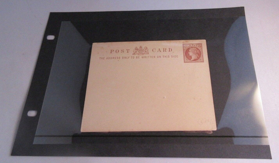 QUEEN VICTORIA HALF PENNY POSTCARD UNUSED IN CLEAR FRONTED HOLDER