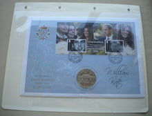 Load image into Gallery viewer, 2010 ROYAL WEDDING WILLIAM &amp; KATE PROOF 1 CROWN 1ST DAY COIN COVER PNC L-EDITION
