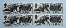 Load image into Gallery viewer, 1966 BATTLE OF HASTINGS BLOCK OF 4 1/3 STAMPS MNH &amp; CLEAR FRONTED STAMP HOLDER
