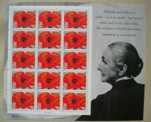 Load image into Gallery viewer, 1996 THE HISTORY OF WORLD WAR II UNITED STATES RED POPPY MINISHEET 15 MNH STAMPS
