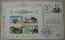 Load image into Gallery viewer, 1987 THE CLOSURE OF RAF HENDON S/L B.H. DROBINSKI DFC SIGNED FLOWN STAMP COVER
