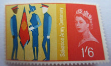 Load image into Gallery viewer, 1965 SALVATION ARMY CENTENARY PHOSPHOR SET 3d  &amp; 1/6 STAMPS MNH
