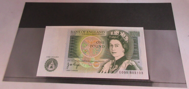1978 BANK OF ENGLAND ONE POUND £1 BANKNOTE UNC E09N 803103 IN NOTE HOLDER