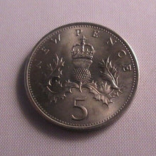 Load image into Gallery viewer, 1968 - 2015 BUnc/Unc UK Royal Mint 5p Five Pence Coins
