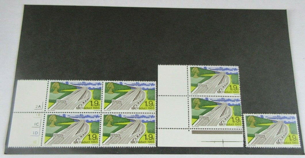 1968 M4 VIADUCT BRIDGE 1s 9d 7 X STAMPS MNH IN CLEAR FRONTED STAMP HOLDER