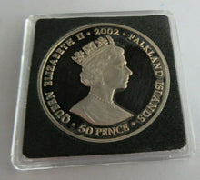 Load image into Gallery viewer, 2002 QEII GOLDEN JUBILEE QUEENS THRONE PROOF 50P CROWN BOX &amp; COA
