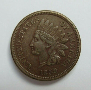 1859 United States US One cent Indian Head coin 1ST YEAR OF ISSUE HIGH GRADE