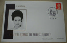 Load image into Gallery viewer, 2002 HER ROYAL HIGHNESS THE PRINCESS MARGARET IN MEMORIAM STAMP COVER
