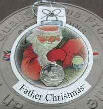 Load image into Gallery viewer, 2020 Father Christmas 50p Coin - Cupro Nickel Diamond Finish in a decoration Cc1
