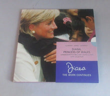Load image into Gallery viewer, 2002 DIANA PRINCESS OF WALES THE WORK CONTINUES CHANNEL ISLANDS 3 X £5 BUnc SET
