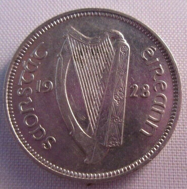 1928 IRELAND IRISH EIRE 6d SIXPENCE UNC PRESENTED IN CLEAR FLIP