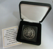 Load image into Gallery viewer, 1995 JUMPING ISLAND GAMES GIBRALTAR PROOF LIKE ONE CROWN COIN BOX &amp; COA
