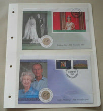 Load image into Gallery viewer, 1947-1997 WEDDING DAY &amp; GOLDEN WEDDING QEII &amp; PRINCE PHILIP DOUBLE STAMP COVER
