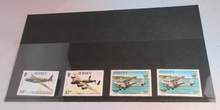 Load image into Gallery viewer, JERSEY BATTLE OF BRITAIN 50TH ANNIVERSARY DECIMAL STAMPS X 4 MNH IN STAMP HOLDER
