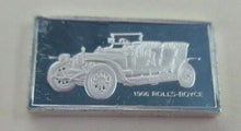 Load image into Gallery viewer, 1906 ROLLS-ROYCE 15mm X 10mm 1.60gram SILVER INGOT WITH INFORMATION SLIP
