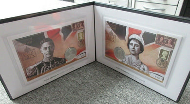 2012 King George VI & Queen Elizabeth SILVER PROOF Jersey £5, 2 PNC's Very Rare