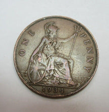 Load image into Gallery viewer, 1934 KING GEORGE V BRONZE PENNY SPINK REF 4055 DARKEND BY THE MINT CA7
