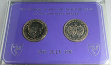Load image into Gallery viewer, 1981 WEDDING OF HRH THE PRINCE OF WALES &amp; LADY DIANA SPENCER CROWN COIN SET
