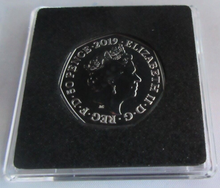 Load image into Gallery viewer, 2019 THE SNOWMAN QEII BUNC 50P FIFTY PENCE COIN WITH QUAD CAPSULE &amp; COA
