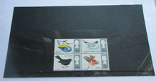 Load image into Gallery viewer, 1966 BIRDS 4d BLOCK OF 4 STAMPS MNH WITH CLEAR FRONTED STAMP HOLDER
