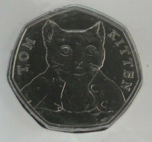 Load image into Gallery viewer, BEATRIX POTTER TOM KITTEN 2017 BU FIFTY PENCE IN SEALED ROYAL MINT PACK
