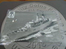 Load image into Gallery viewer, HMS CYGNET ORIGINAL Vintage Navy photo card with ships insignia GRADE 1
