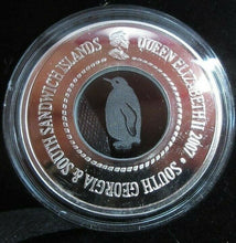 Load image into Gallery viewer, 2007 SILVER PROOF 1 OZ COIN GEORGIA &amp; SANDWICH ISLANDS CRYSTAL PENGUIN BOX/COA
