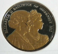 Load image into Gallery viewer, 2012 HM QUEEN ELIZABETH II DIAMOND JUBILEE BUNC GOLD PLATED £5 COIN COVER PNC
