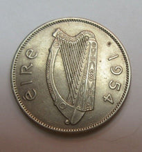 Load image into Gallery viewer, 1954 Ireland EIRE FLORIN Coin reverse SALMON obverse Harp

