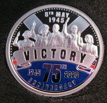 Load image into Gallery viewer, 2020 VE-DAY 75TH ANNIVERSARY FINE SILVER PROOF $1 ONE DOLLAR COIN BOX &amp; COA
