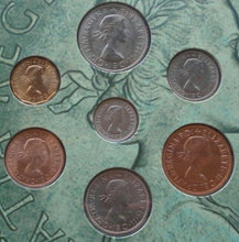 Load image into Gallery viewer, 1996 FROM OLD PENNIES...TO DECIMAL PENCE 7 X £.s.d.COINS &amp; 7 X DECIMAL COINS SET
