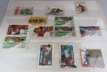 Load image into Gallery viewer, VARIOUS OLYMPIC &amp; COMMONWEALTH GAMES STAMPS WITH CLEAR FRONTED HOLDER
