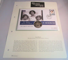 Load image into Gallery viewer, 1900-2002 HER MAJESTY THE QUEEN MOTHER BUNC FALKLAND ISLANDS 50P CROWN COIN/PNC
