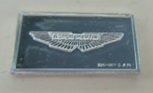 Load image into Gallery viewer, 1950 ASTON MARTIN 15mm X 10mm 1.60gram SILVER INGOT WITH INFORMATION SLIP
