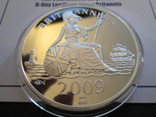 Load image into Gallery viewer, 2009  5oz SILVER PROOF BRITANNIA D-DAY LANDINGS ONLY 995 MINTAGE BOX /COA
