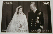 Load image into Gallery viewer, 1947-1997 THE GOLDEN WEDDING ANNIVERSARY QEII PP GUYANA 6 MNH STAMPS/INFO SHEET
