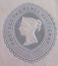 Load image into Gallery viewer, QUEEN VICTORIA TWO PENCE HALF PENNY EMBOSSED ENVELOPE UNUSED
