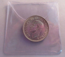 Load image into Gallery viewer, 1939 KING GEORGE VI BARE HEAD .500 SILVER ONE SHILLING COIN &amp; CLEAR FLIP E1
