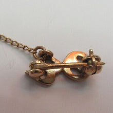 Load image into Gallery viewer, 1933 ALPHA DELTA PI SERORITY BROOCH WITH CHAPTER SAFTY CHAIN IN 14K GOLD
