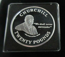 Load image into Gallery viewer, 2013 CHURCHILL SILVER PROOF GIBRALTAR £20 TWENTY POUND COIN WITH BOX &amp; COA
