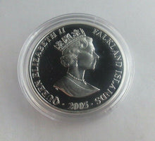 Load image into Gallery viewer, 1805-2005 Trafalgar HMS Victory .925 Silver Proof Falkland Islands 1 Crown Coin
