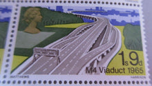 Load image into Gallery viewer, 1968 M4 VIADUCT BRIDGE 1s 9d BLOCK 10X STAMPS MNH IN CLEAR FRONTED STAMP HOLDER
