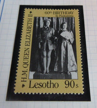 Load image into Gallery viewer, 1986 QUEEN ELIZABETH II 60TH BIRTHDAY LESOTHO STAMPS &amp; ALBUM SHEET
