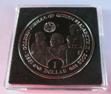 Load image into Gallery viewer, 2002 GOLDEN JUBILEE QEII &amp; CHILDREN PROOF SIERRA LEONE $1 COIN BOX &amp; COA
