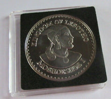 Load image into Gallery viewer, 1979 YEAR OF THE CHILD LESOTHO 10 MALOTI SILVER PROOF COIN COA &amp; BOX
