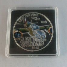 Load image into Gallery viewer, 2010 Bristol Blenheim Battle of Britain Coloured Silver Pf Guernsey £5 COIN
