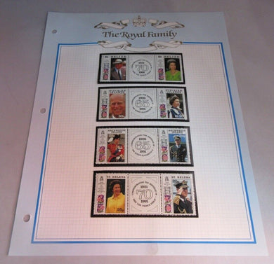 1991 THE BIRTHDAYS OF QEII 65 & PRINCE PHILIP 70 STAMPS MNH & ALBUM SHEET